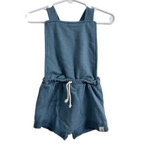 Lulu & Roo Blue Romper Overall Shorties Size 2/3